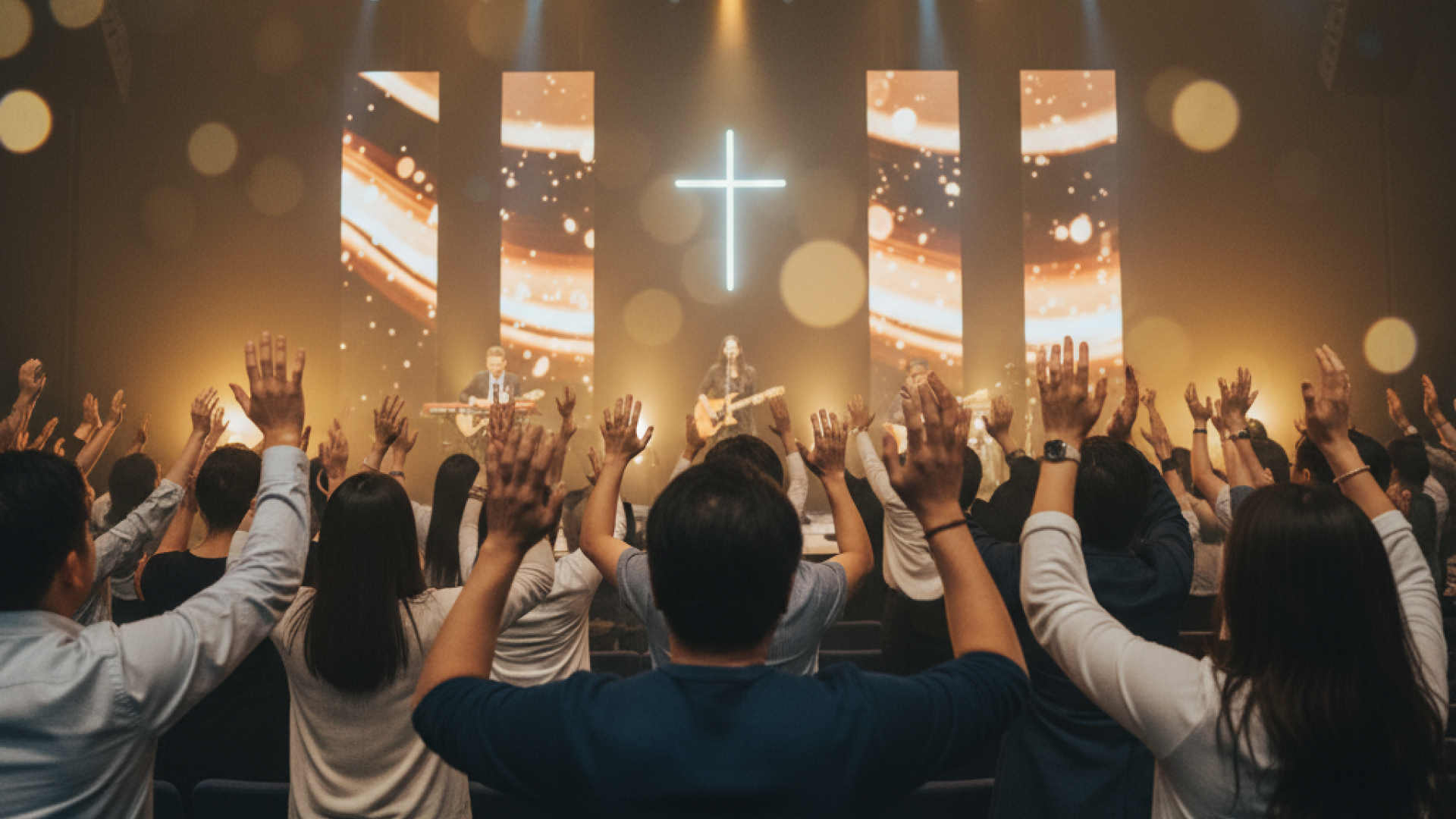 Worship service at Alpha Omega International